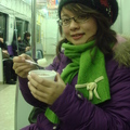 下雪天還是堅持要吃北海道冰淇淋