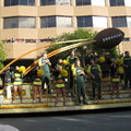 Oregon cheerleaders from one of the two teams in the Rose Bowl college football game