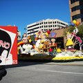 This year, Mattel (the toy company that makes Barbie dolls) created a float that celebrated the 40th anniversary of the card game, UNO.  Uno means 