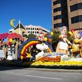 This year, Mattel (the toy company that makes Barbie dolls) created a float that celebrated the 40th anniversary of the card game, UNO.  Uno means 