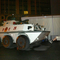 裝甲車進駐奧運媒體中心