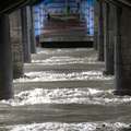 台北中正橋下的大水