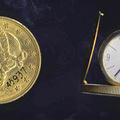 印象中，製作錢幣錶（COIN WATCH）最出名的，首推一九五五年成立的崑崙（CORUM）錶廠。依據她的總裁詹瑞尼.班華特所說，這款22K金雙鷹二十元金幣製成的金幣錶，是在一九六四年創製出廠的。
