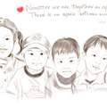 Kids' lovely smile_pencil sketch