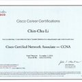 這張思科證照CCNA. 為今年11月5日所考取的證照~!