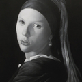 戴珍珠耳環的少女(電影版)油畫示範  2009