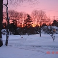 大雪後的夕陽