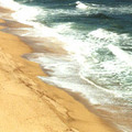 沙灘
柔
化解剛強
猛烈攻擊的浪濤
沒氣的
退回海上
連
泡沫都不留