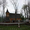 Poland Dębno的木造教堂