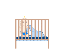 baby jumpping in crib