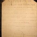 1854年時,拿破崙三世紀念巴黎下水道部份工程竣工的石碑