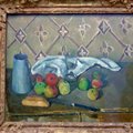 Paul Cezanne-Fruits, serviette et boite a lait