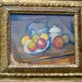 Paul Cezanne-Vase paille,sucrier et pommes