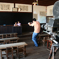感人電影「24の瞳」拍攝地點映畫村內的教室場景. 小豆島. 香川