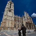 歌德式的壯觀cathedral, León