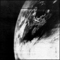 taken by the Television Infrared Observation Satellite (TIROS-1) on April 1, 1960. (Image by NASA)~~~~沒辦法再把影像弄得更清了....這紅外線影像比我老多了~!