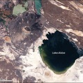 Abbe lake~阿比湖，鹹水湖，此衛星照攝於2003.4.11