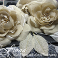 金色新娘頭花系列～表妹婚紗的香檳色玫瑰頭花