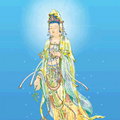 台湾依林法师绘画的西方三聖圣像 [来源：生命电视下载中心]。 感恩分享，阿弥陀佛！