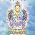 台湾依林法师绘画的華嚴三聖圣像 [来源：生命电视下载中心]。 感恩分享，阿弥陀佛！