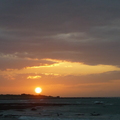 淺水灣又圓又大的夕陽