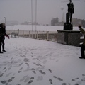 史提海洋博物館97.11.23正下著大雪