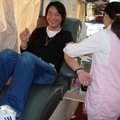 李唐在華梵捐血-這麼開心就證明了捐血眞的是一件快樂的事,大家也要踴躍捐血喔!