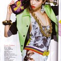 Vogue中文版2011年4月號一位日本女演員兼模特兒的打扮