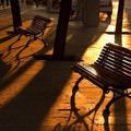 夕陽公園椅子