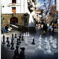 Chess game on street