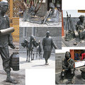步行街上的青銅雕像