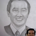 馬英九總統(鉛筆人像素描 畫於2012.01.01)