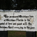 佛州聖誕小鎮的長年聖誕樹﹐象徵愛心和良善﹐聖誕精神日日皆在。
