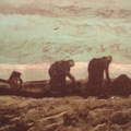 「泥煤田中的兩婦人」(Two Women in the Peat, 1883)( 圖3)