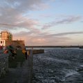 Galway Harbour Galway 海港的黃昏落日