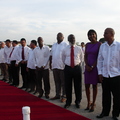 馬總統來訪_丁巴洛總理率內閣閣員迎接