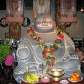 A restaurant with buddha