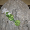 法源寺古佛捧著千年不壞的塑膠花，花兒無心，人有心；不是花錯，人錯！