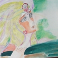 尼羅河女兒1985年水彩畫作品