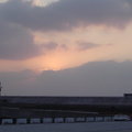 西嶼夕陽─剛停車，就被烏雲遮住了