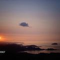 瑞濱附近海面黃昏，遠景為基隆嶼、八斗子。照片來自樂伯網站。