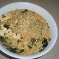 New style of Korean instant noodles with eggs