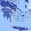 Hania to Athens map