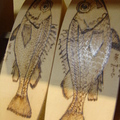 魚紋木屐