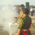 馬總統到訪貝里斯，國防軍以軍禮歡迎，施放廿一響禮砲