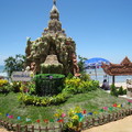泰國宋干節又稱潑水節，暹邏灣Bangsaen Beach的砂雕