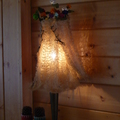 苗栗大湖的艷陽農場 - 菜瓜布設計成的浪漫燈飾