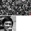 19700501蔣經國訪美遇刺返台，大二的馬英九在人群中歡迎。