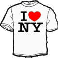 心形符號最廣為人知的用法，可能要算是宣揚紐約的圖案「I Love NY」，其中的Love以心形符號代替。（圖，取材自網路）