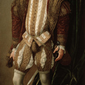 費迪南大公在藝術贊助和收藏方面均有重要意義。
此畫為塞斯納格開創的全身貴族畫像，年輕的大公爵以時髦服飾搭配開襠的燈籠褲、羽毛裝飾的扁平禮帽、軍刀以及手套，來展現他的身份地位。